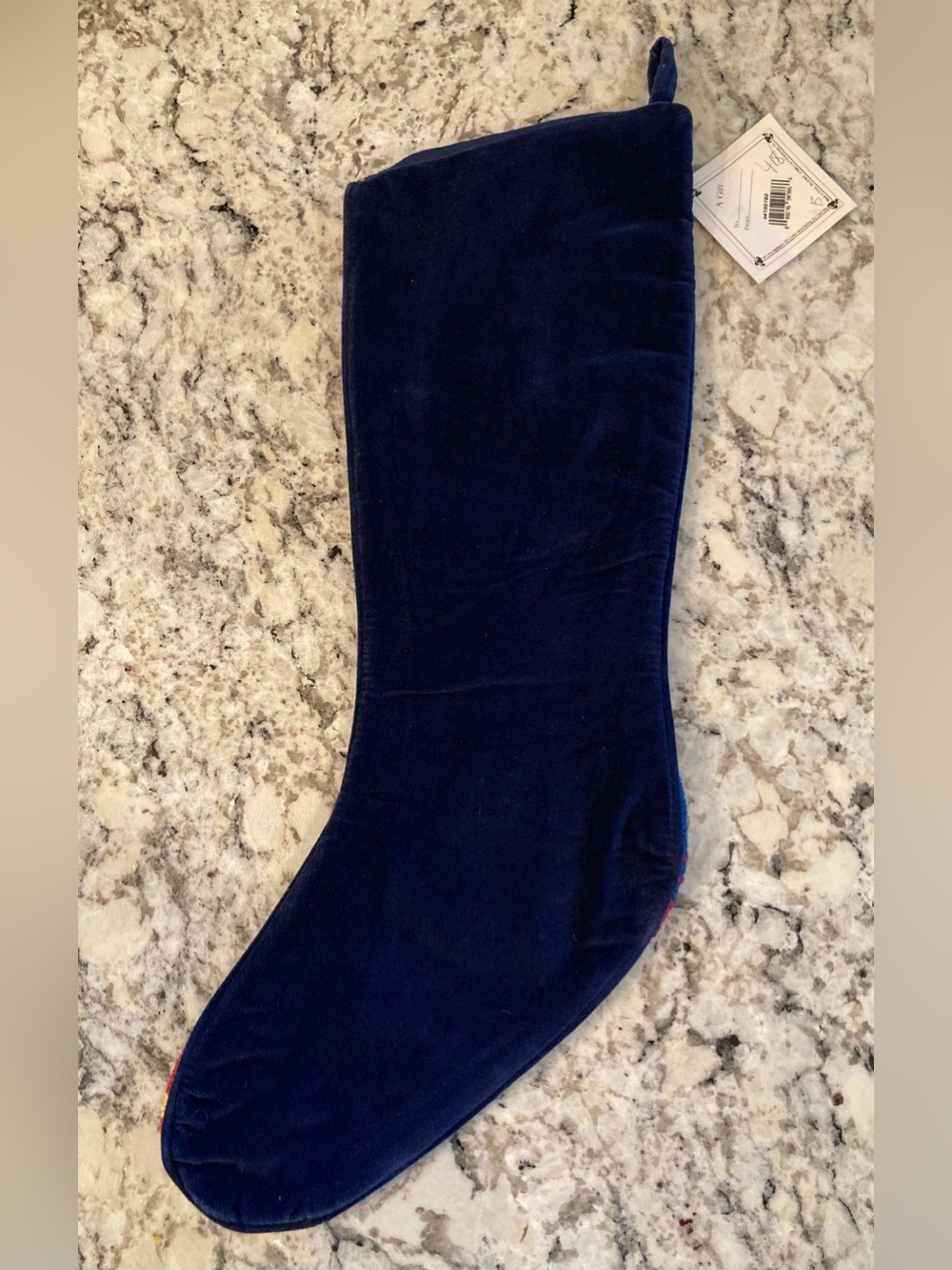 Vintage With Tag Needlepoint Christmas Stocking - Picture 4 of 8